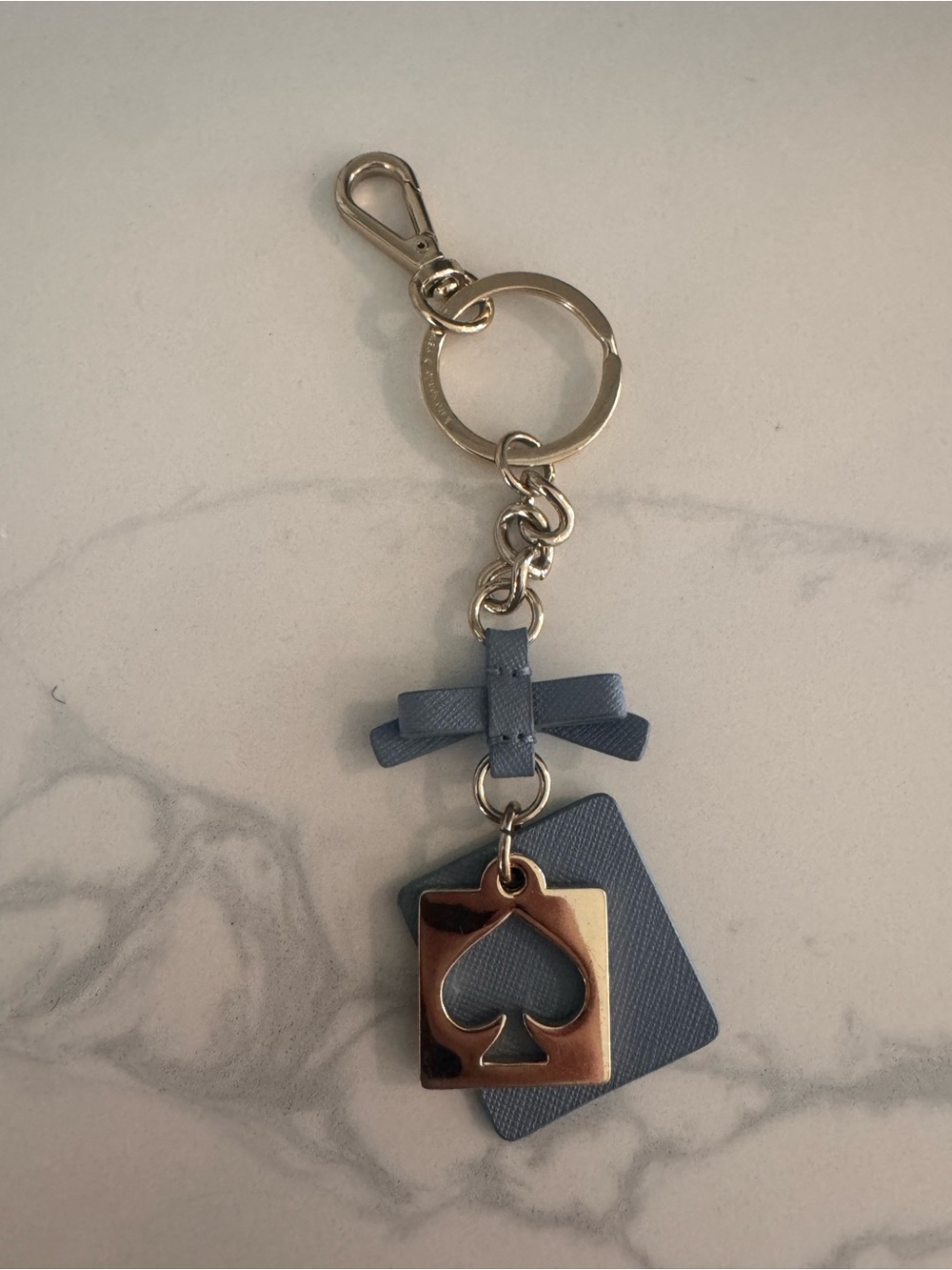 Blue Kate Spade Spade Charm Keychain - Picture 4 of 6